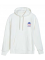 Hoodie coton bio blanc logo hockey sur gazon HOCQUET