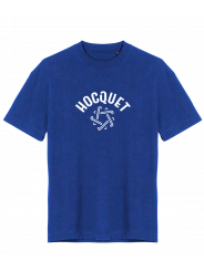T-shirt bleu royal Hocquet avec logo crosses de hockey