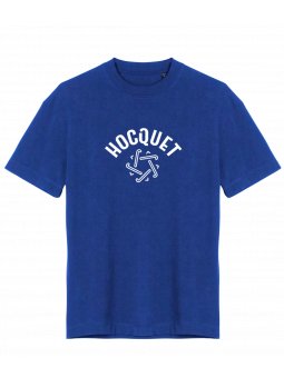 T-shirt bleu royal Hocquet avec logo crosses de hockey