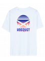 Unisex T-shirt "Night" van wit biologisch katoen met retro hockey DTF-print op de rug – relaxed fit van Hocquet Unisex T-shirt "Night" van wit biologisch katoen met retro hockey DTF-print op de rug – relaxed fit van Hocquet