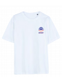Unisex T-shirt "Night" van wit biologisch katoen met retro hockey DTF-print op de rug – relaxed fit van Hocquet Unisex T-shirt "Night" van wit biologisch katoen met retro hockey DTF-print op de rug – relaxed fit van Hocquet