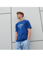 T-shirt bleu royal Hocquet avec logo crosses de hockey