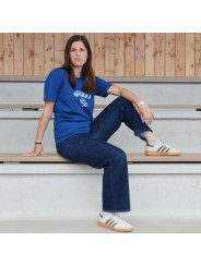 T-shirt bleu royal Hocquet avec logo crosses de hockey